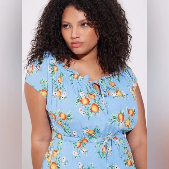 Torrid Maxi Textured Woven Double Slit Dress - Picture 2 of 7